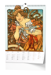 Nástěnný kalendář 2027 Baloušek poznámkový Alfons Mucha