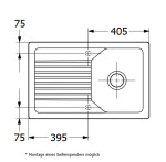 Keramický dřez Villeroy & Boch Linara 45, 338401KG Snow white 338401KG