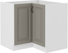 Spodní rohová skříňka Stilo 90x90 ND 2F BB Barva korpusu: Bílá, Barva dvířek: Clay Grey