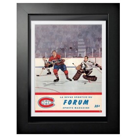 Mustang Obraz v rámu Chicago Blackhawks NHL Montreal Canadiens Program Cover Forum Sports Magazine Montreal vs. Chicago