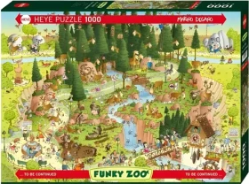 HEYE Puzzle Šílená ZOO: Expozice Černý les
