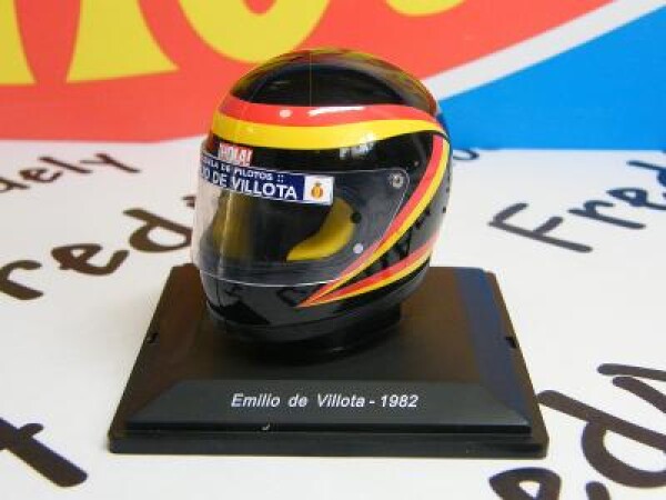 F1 přilba / helma - Emilio de Villota 1982 - Spark kolekce měřítko 1:5