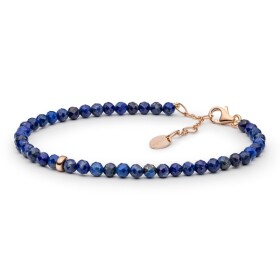 Korálkový náramek s Lapis Lazuli Marcia - stříbro 925/1000, Modrá 18 cm + 3 cm (prodloužení)