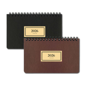 Diář 2026 týdenní na šířku RETRO, vínový