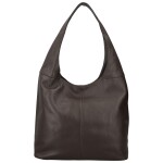 Stylová dámská kožená kabelka na rameno Hayley, tmavě hnědá