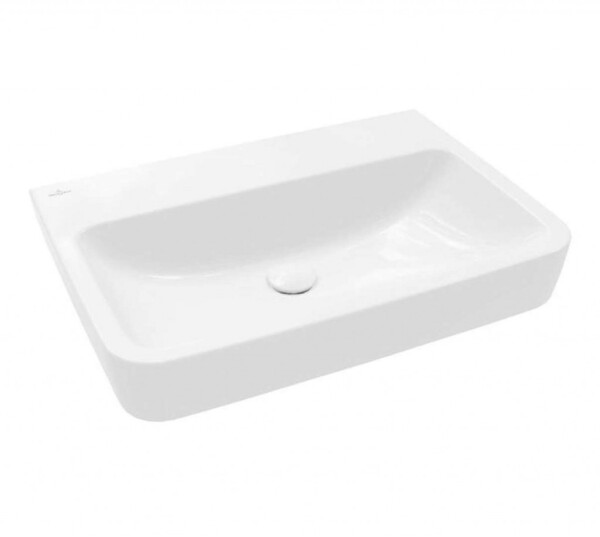 VILLEROY & BOCH - O.novo Umyvadlo na desku, 60x46 cm, bez přepadu, bez otvoru pro baterii, alpská bílá 4A416F01