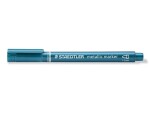 Staedtler metallic marker modrý 1–2 mm permanentní metalický popisovač neprůhledný na tmavý papír scrapbooking přání karty kaligrafie dekorace