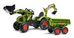 Traktor Claas Axos šlapací - s přední i zadní lžící + valník - Alltoys Falk