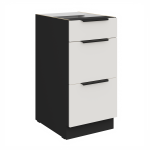 Spodní skříňka Aria 40 D 3S BB - Premium Box Barva korpusu: Černá, Barva dvířek: GR - Graphite AFM