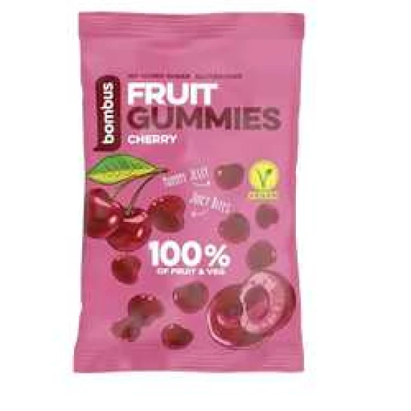 Bombus Fruit Gummies Cherry třešňové želatinové bonbony 35 g