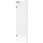 MEXEN/S - Lunar L vanová zástěna FIX 60 x 150, transparent, měď kartáčovaná 897L-060-000-65-00