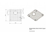 Příslušenství ke dřezům Reginox - mřížka na dno dřezu R30646, Copper / měď R30646