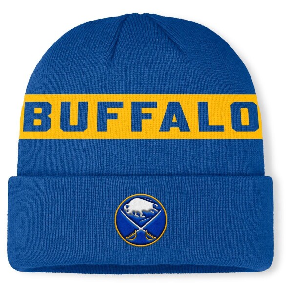 Fanatics Pánská zimní čepice Buffalo Sabres NHL Authentic Pro A/Cap Cuffed Beanie