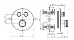 IDEAL STANDARD - CeraTherm Navigo Termostatická sprchová baterie pod omítku pro 2 spotřebiče, Magnetic Grey A7296A5