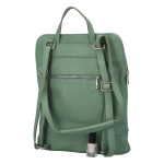 Prostorný dámský kožený batoh Jean, zelený