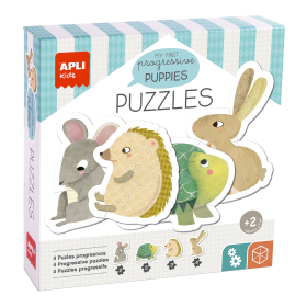 Edukační puzzle Apli - My First Puppies, 12 ks, 2+