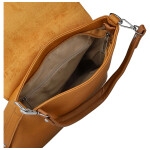 Trendy dámská koženková crossbody kabelka Naiara, žlutá