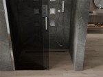MEXEN - OMEGA posuvné dveře 110x190 cm 8 mm chrom, grey se sadou pro niku 825-110-000-01-40