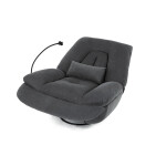 Polohovací křeslo, elektrické zabudované ovládání, šedá, látka, TV-7089 GREY2