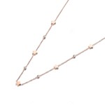 Ocelový náhrdelník se zirkony Susan Gold - hvězdy, chirurgická ocel, Zlatá 40 cm + 5 cm (prodloužení)