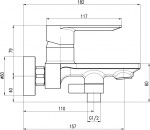 RAV Slezák - NIL - Vanová baterie, Metal Grey - lesklá NL154.5MGL NL154.5MGL