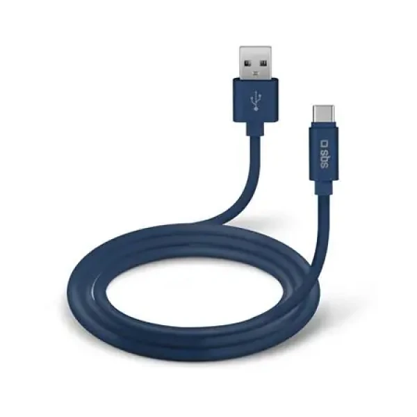 SBS Polo USB-C silikonový kabel modrá (8018417240973)