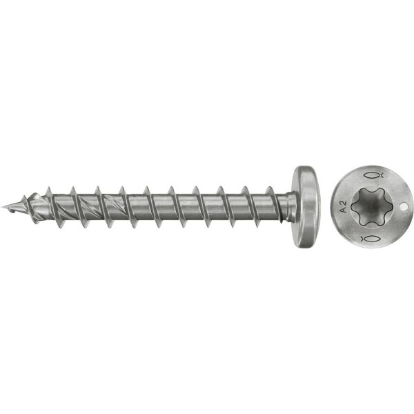 Fischer 574147 šrouby do dřevotřísky 4 mm 30 mm TX Nerezová ocel 200 ks