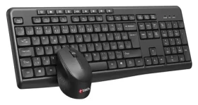 C-TECH WLKMC-04 černá / Bezdrátový combo set s myší / 2,4 GHz / CZ/SK / USB (WLKMC-04)
