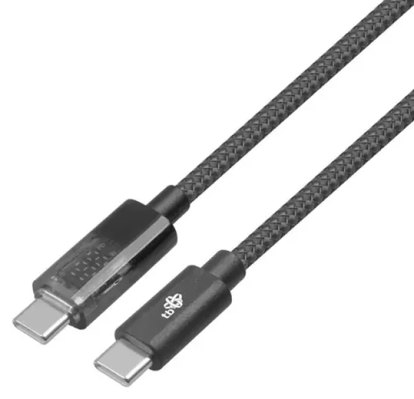 TB Touch USB-C černá / Datový a nabíjecí kabel / USB-C - USB-C / 1 m / 100 W s indikátorem nabíjení (AKTBXKUCCIND10B)