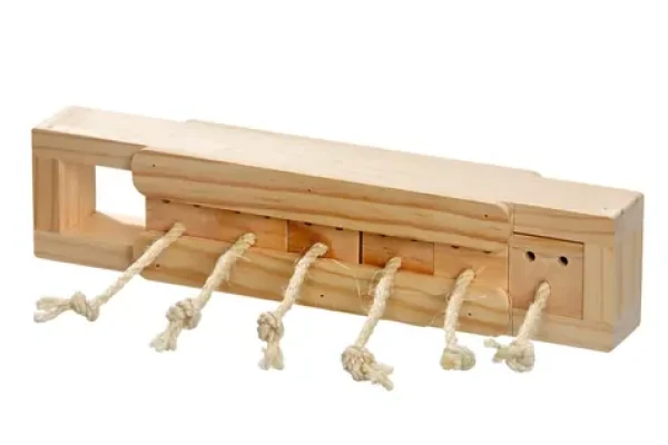 Karlie interaktivní dřevěná hračka pro hlodavce, 6 kostek, 37,5x8,5x6,5cm