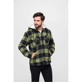 Lumberjacket kapucí černá/olivová