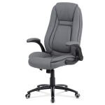 Kancelářské křeslo, houpací mechanismus, šedá ekokůže, KA-G301 GREY