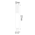 SAPHO - Ruční sprcha, 221, ABS/chrom SK190