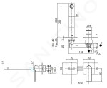 PAFFONI - Tango Umyvadlová baterie pod omítku s tělesem, 2-otvorová instalace, nerez TA105ST70