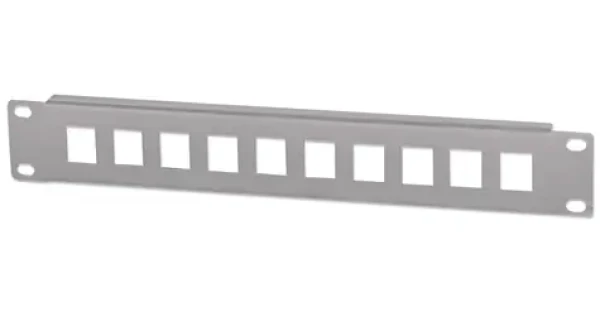Intellinet 10" šedá / Patch panel / 10 portů / 1U / neosazený (714969)