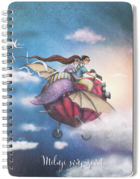 Kroužkový blok A5 Miluji svůj život čistý 50 listů