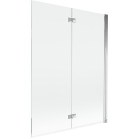 MEXEN - MIST vanová zástěna 130x150 cm 6mm 2-s, chrom, čirá, pravá 8A9-130-002-01-00-P