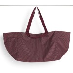 HAY Taška Grid Weekend Bag L Burgundy, červená barva, textil