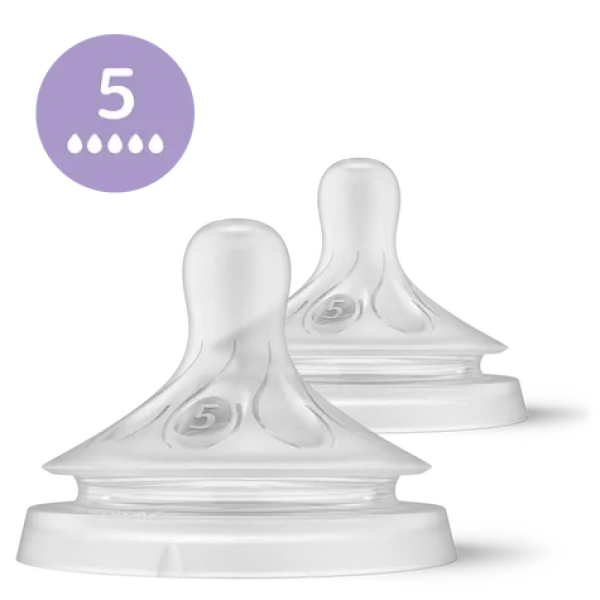 Philips AVENT SCY965/02 / Savička Natural Response / průtok 5 / 6m+ / 2 ks (SCY965/02)