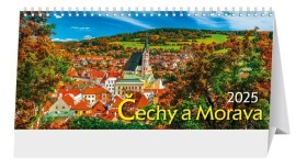 Kalendář 2025 Čechy Morava, stolní,