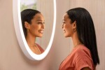 HANSGROHE - Xarita Lite S Zrcadlo s LED osvětlením, průměr 70 cm, matná bílá 54966700