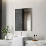 Erga Rectangle, obdélníkové zrcadlo 60x80 cm, černý rám, ERG-V01-RECTAGLE-6080-BK