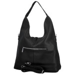 Módní dámská koženková kabelka na rameno Marixa, černá