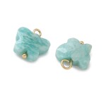 Přívěšek z amazonitu - motýl - 10 x 10 x 4 mm - 1 ks