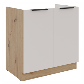 Spodní skříňka pod dřez Solea 80 ZL 2F BB Barva korpusu: Dub artisan, Barva dvířek: Kašmír