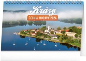 Kalendář 2024 stolní: Krásy Čech a Moravy, 23,1 × 14,5 cm