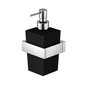 STEINBERG - 460 Dávkovač mýdla s držákem, černé sklo/chrom 460 8002