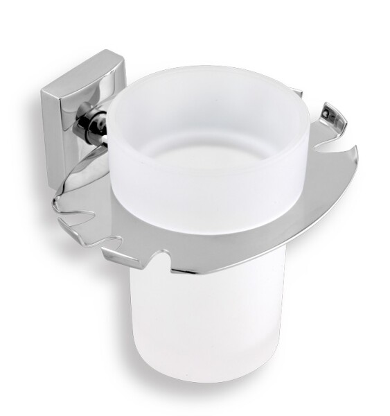 NOVASERVIS - Držák kartáčků a skleničky Metalia 12 chrom 0249,0