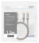 LogiLink Audio kabel 2x RCA - 2x RCA černý / Audio kabel / 1,5 m (CA1203)