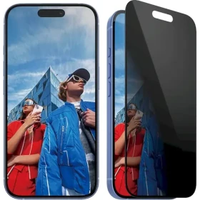 PanzerGlass Tvrzené sklo UWF Privacy s aplikátorem pro Apple iPhone 16/15 černá (P2861)